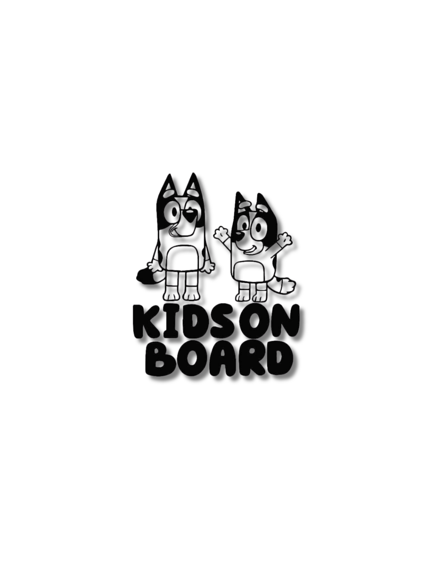 Bluey Kids On Board - Car Decal